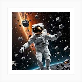 Echoes of the Universe: An Astronaut's Adventure Art Print