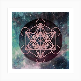 Metatron - Watercolor Boho Rose Gold Magick Art Print