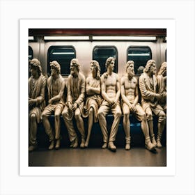 Jesus In The Subway Art Print