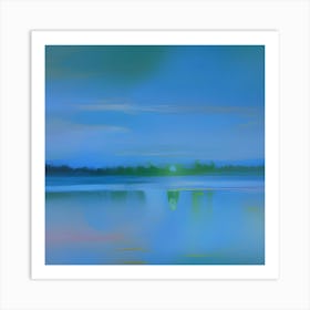 Sunrise Over The Lake Art Print