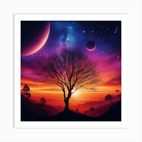 Tree In The Sky 50 Art Print