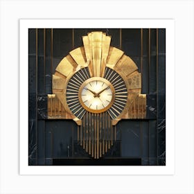 Art Deco Clock 1 Art Print