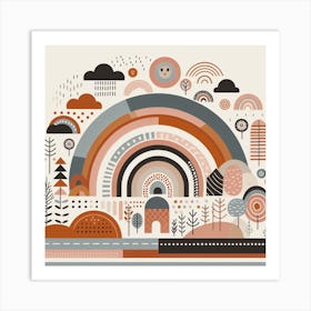 Scandinavian style, Rainbow 1 Art Print