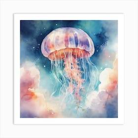 Jellyfish In The Sky Art Print