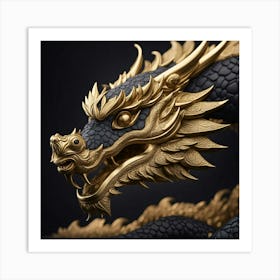 Golden Dragon Art Print