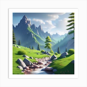 Mountain Landscape 10 Art Print