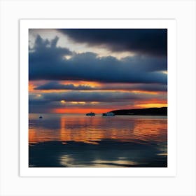 Sunset On The Water 8 Art Print