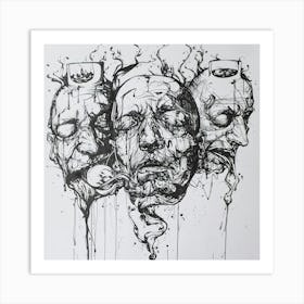 Three Heads Art Print