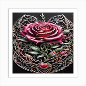 Celtic Rose Art Print