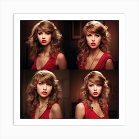 Taylor Swift 4 Portraits Art Print