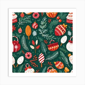 Christmas Background Art Print