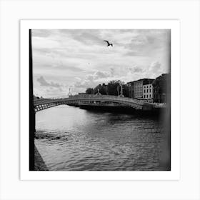 Ha'penny Bridge In Dublin Ireland Art Print