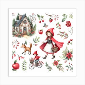 Little Red Riding Hood Art Print