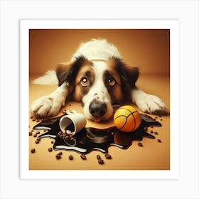 Coffee Dog Art Print