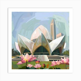 Lotus Temple Delhi Art Print