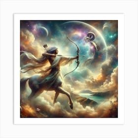 Sagittarius Mystique: A Surreal Astrological Vision Art Print