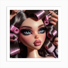 Dolls With Curlers Art Print