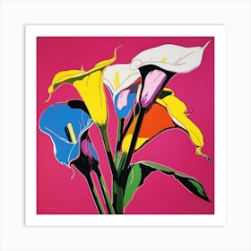 Calla Lily 1 Pop Art Illustration Square Art Print