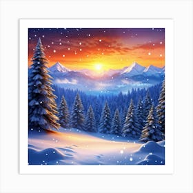 Winter Landscape 51 Art Print