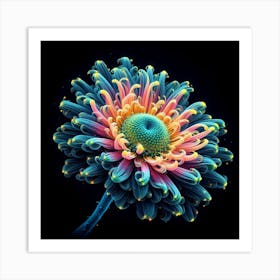 Psychedelic Flower Art Print