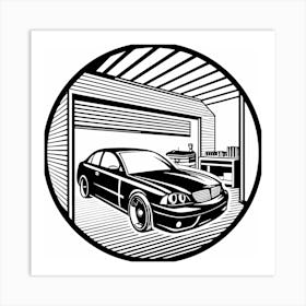 Car In Garage 9 Art Print