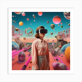 Virtual Reality World Designed Art Print