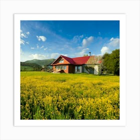 Firefly Cozy House In A Blooming Meadow 19519 (2) Art Print