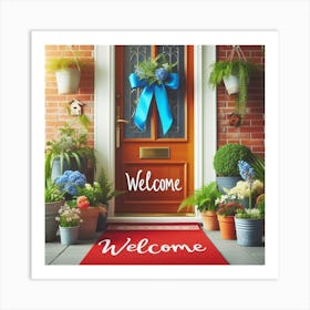 Welcome door Art Print