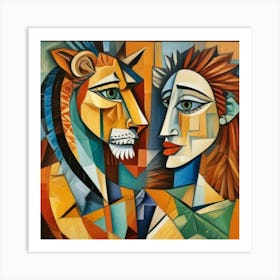 1000013685 Lion and liones Art Print