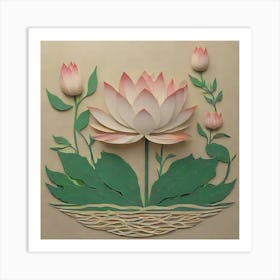 Lotus Paper Art Art Print