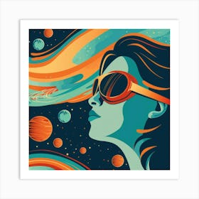 Space Girl Art Print