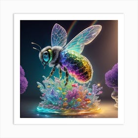 Rainbow Bee Art Print