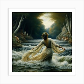 Aphrodite In The River Art Print