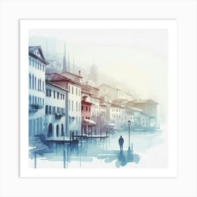 Watercolor Of A City 6 Art Print