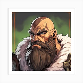 Portrait Of A Bearded Man Art Print