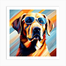 Abstract modernist labrador retriever dog Art Print