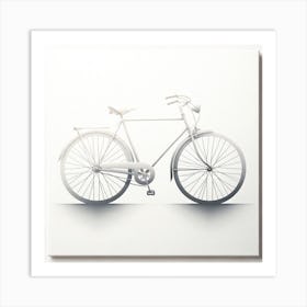 Bicycle On A White Background Art Print