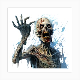 Zombie Painting Art Print