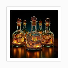 Miniatures In Bottles Art Print