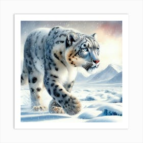 Snow Leopard 9 Art Print