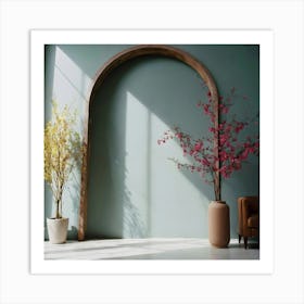 Archway With Flowers Art Print