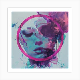 Abstract woman portrait Art Print