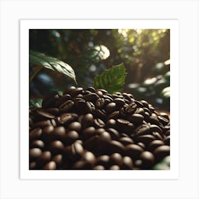 Coffee Beans In The Forest 18 Art Print