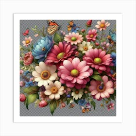 Bouquet Of Flowers 8 Art Print