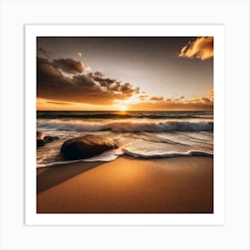 Sunset On The Beach 712 Art Print