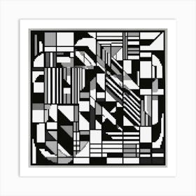 Bold Geometric Shapes pic cell art print 2 Art Print