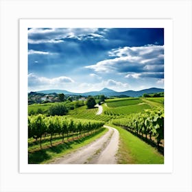 Plant Green Tree Grass Texture Scenic Rural City Farm Building Lane Road Background Clo (4) Art Print