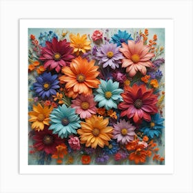 Colorful Flowers Art Print