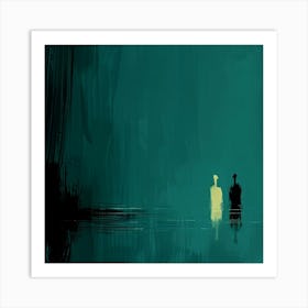 Two People In The Water Art Print