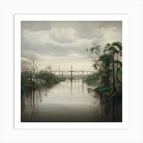 Bridge Over The River Art Print